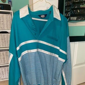 Vintage blue-green rugby style shirt
